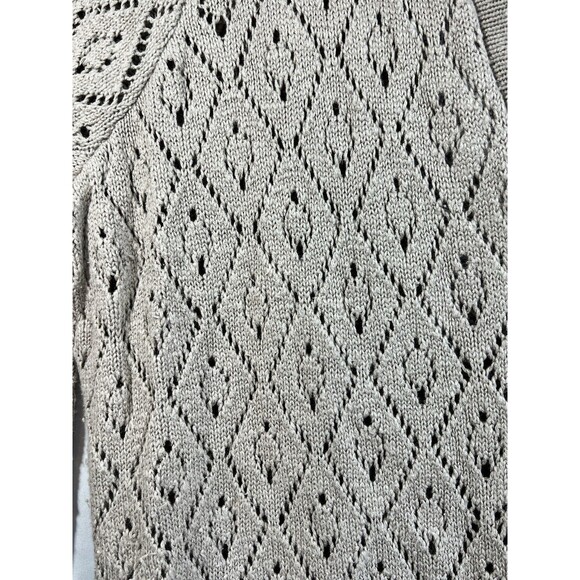 Torrid Taupe Pointelle Button Front Boyfriend Cardigan Sz 3 - Picture 4 of 11